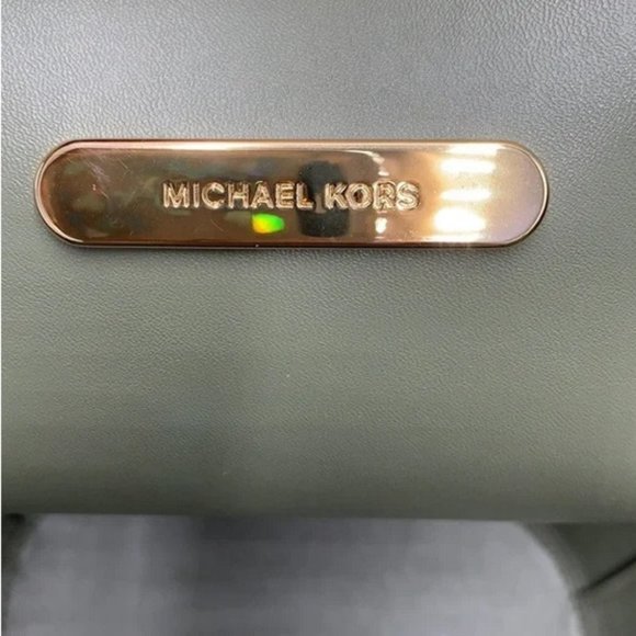 Michael Kors Portia Small Bucket Tote in Army Green color - Picture 11 of 13